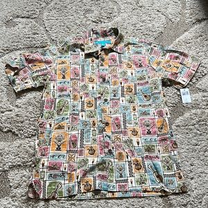 XL 14-16 Tory Richard x Disney Polynesian Hawaiian Button Up Collared Shirt NWT